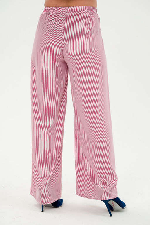 Брюки палаццо из штапеля Диана полоса розовая - Амадэль фото 4