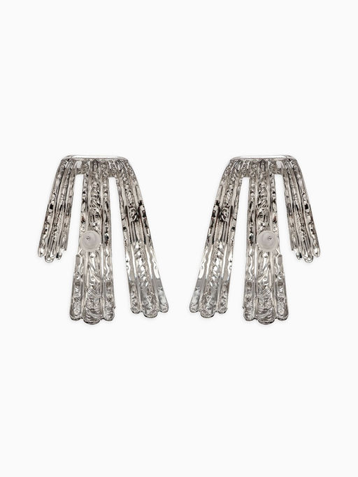 Серьги металл Трио объёмные, цвет серебро - Qf фото 3