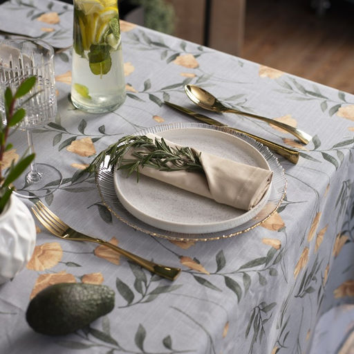 Скатерть Этель «Yellow poppies» 149×250 см, 100% хлопок, репс 210 г/м²