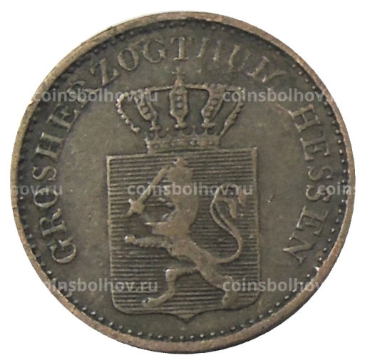 1 пфенниг 1866 года Гермнаские государства  Гессен  Дармштадт