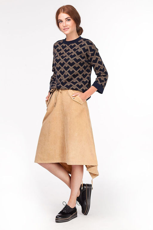 Юбка из тонкой эко-замши