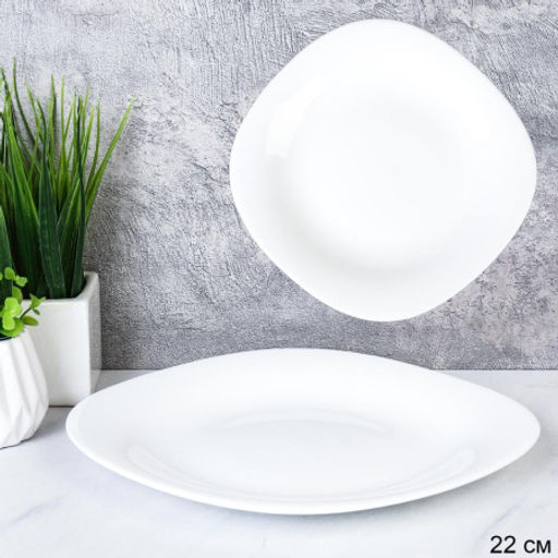 Тарелка квадратная 220 мм / KWD85 (white ) /уп 72/