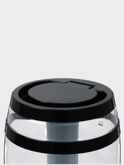 Пивной бочонок «Банный», колба 3 л, ёмкость для льда, подсветка, пластик, чёрный