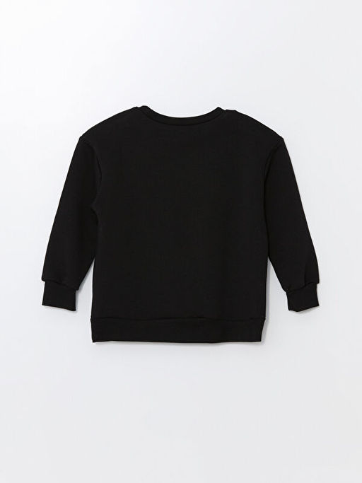 Bisiklet Yaka Bask?l? Uzun Kollu K?z ?ocuk Sweatshirt - Waikiki фото 3