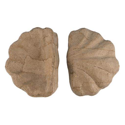 Заготовка для декорирования Love2art PAM-106 ракушка папье-маше 8.3 х 6.3 х 2.5 см 2 шт СК/Распродажа