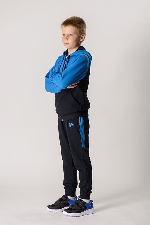 Спортивный костюм М-1120: Ярко-синий / Тёмно-синий - Relay фото 4