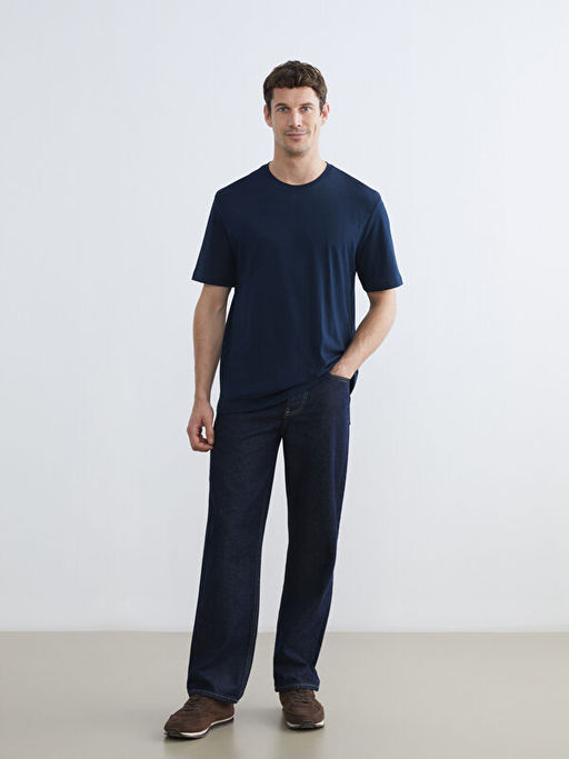 Bisiklet Yaka Penye Erkek Ti??rt