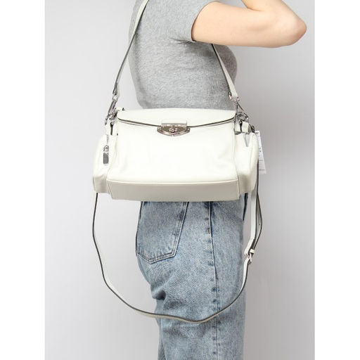 Сумка женская натуральная кожа GU 2033-3626, 1отд, плечевой ремень, белый SALE 259847 - Adelia фото 10