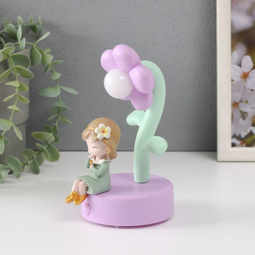 Фигурка светящаяся Девочка под цветочком, 8?8?15 см, МИКС