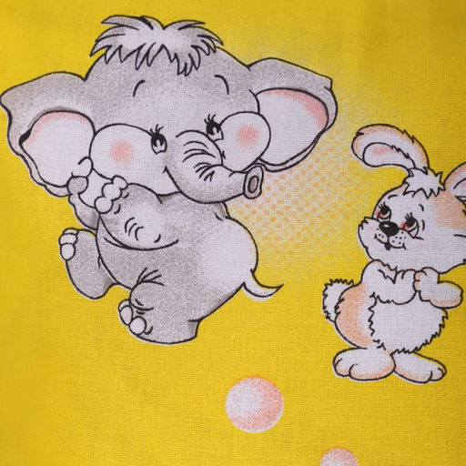 Постельное бельё BABY Мамонтенок жёлтый 112х147см, 110х150см, 60х60см, бязь 120г/м, , хлопок 100% - Атра фото 3