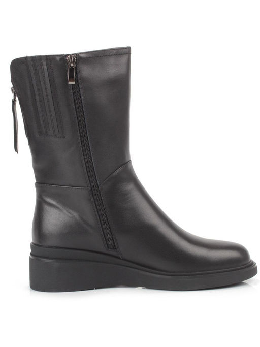 Z4212M BLACK Полусапоги зимние женские (натуральная кожа, натуральный мех) - Фабричный китай фото 12