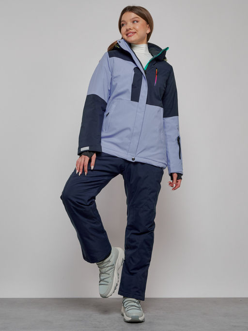 Горнолыжный костюм женский зимний фиолетового цвета 03307F - Chunmai фото 18