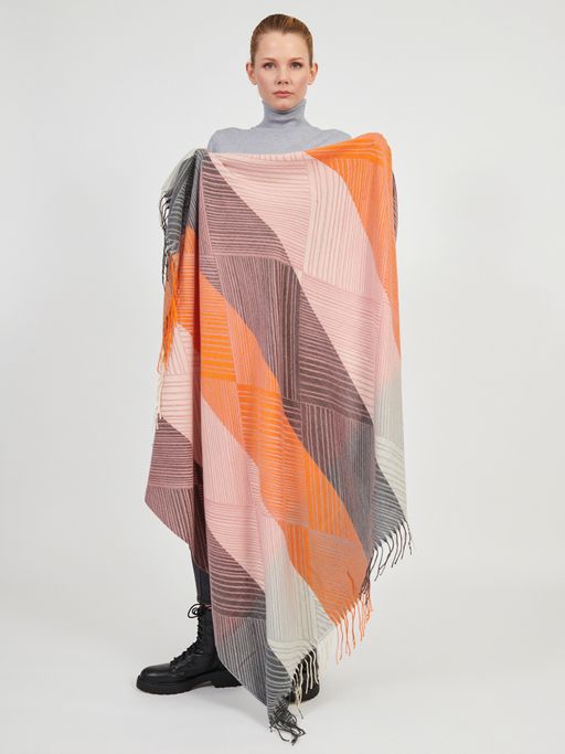 Большой  платок в стиле арт-деко в составе шерсть - Tantino фото 3