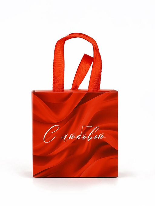 Цена за 5 шт. Коробка-пакет под бижутерию «С любовью», 7.5×7.5×3.5 см