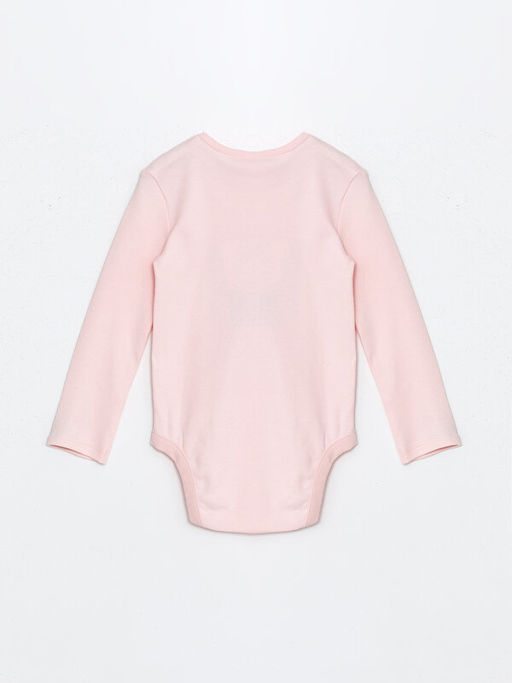 Bisiklet Yaka Uzun Kollu Bask?l? K?z Bebek ??t??tl? Body - Waikiki фото 2