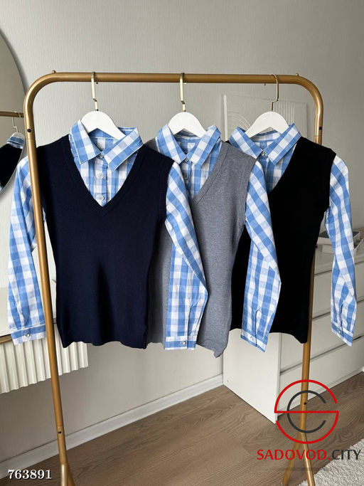 Рубашка в клетку женская - Fiona фото 7