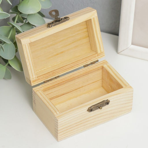 Цена за 2 шт. Шкатулка для росписи дерево «Прямоугольная», 5×8.7×5.3 см