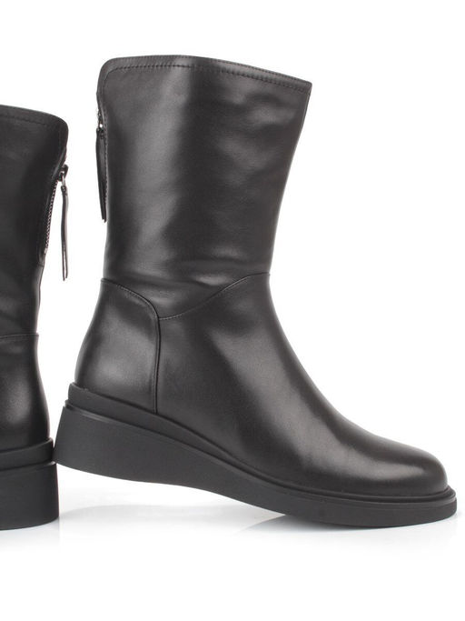 Z4212M BLACK Полусапоги зимние женские (натуральная кожа, натуральный мех) - Фабричный китай фото 14