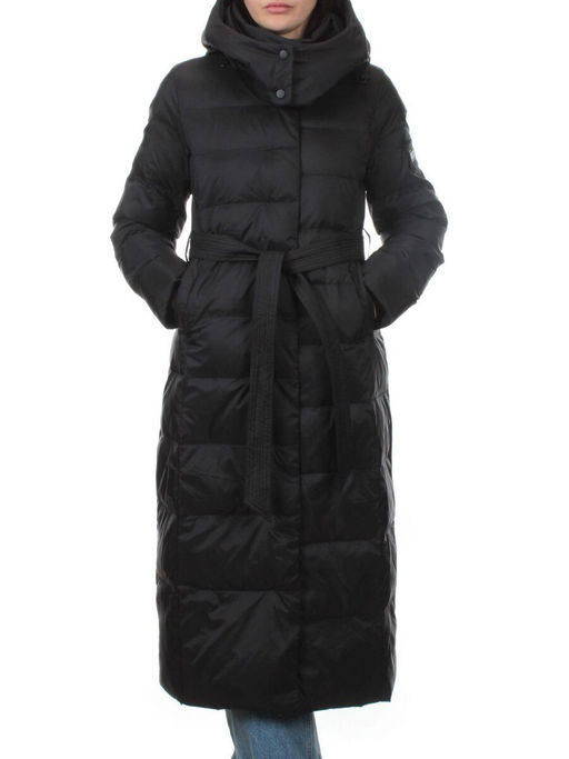 3069 BLACK Пуховик облегченный зимний женский (80% пух, 20% перо)