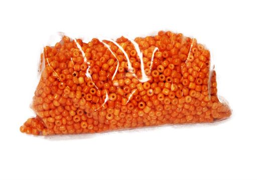 Бисер мелкий (50гр.) оранжевый Китай