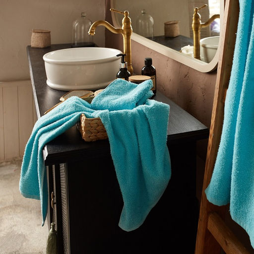 Полотенце махровое Экономь и Я 30*60 см, цв. голубой, 100% хлопок, 320 гр/м2  фото 8