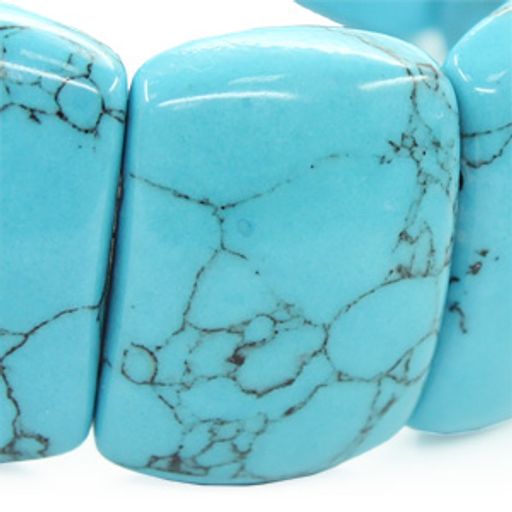 Браслет Лео крупный, бирюза голубая (имитация) - Agat77 фото 2