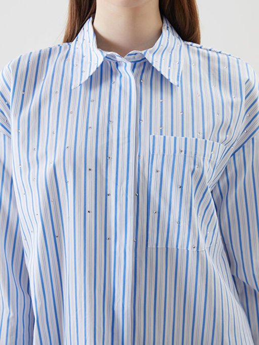 Ta?l? Oversize Kad?n G?mlek Tunik