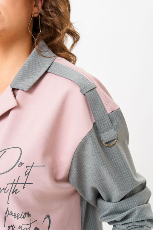 Костюм Aira Style 24231 серый+пудра