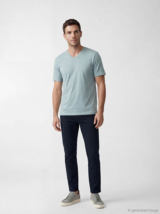 V Yaka Penye Erkek Ti??rt