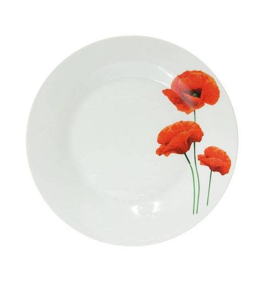 Тарелка десертная 7" 17,5 см Eclipse "Маков цвет" (эконом) фарфор арт. т7-4325# (71261)