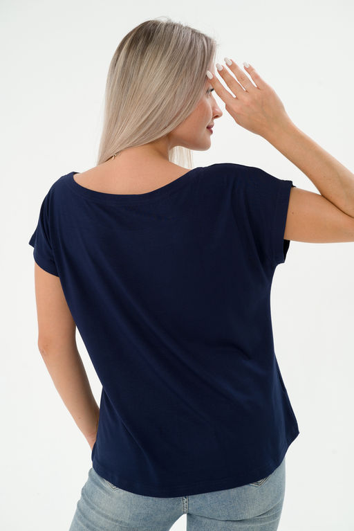 Футболка женская из вискозы Лирика синий You are safe - Амадэль фото 12