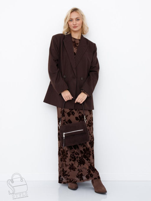 Сумка женская кожаная 8273-2PEF coffee Polina&Eiterou