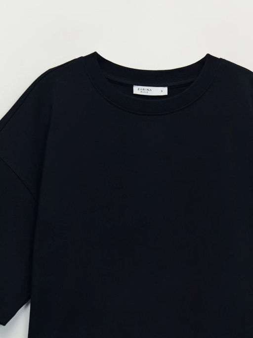 Базовая футболка оверсайз из хлопка / Zarina фото 10