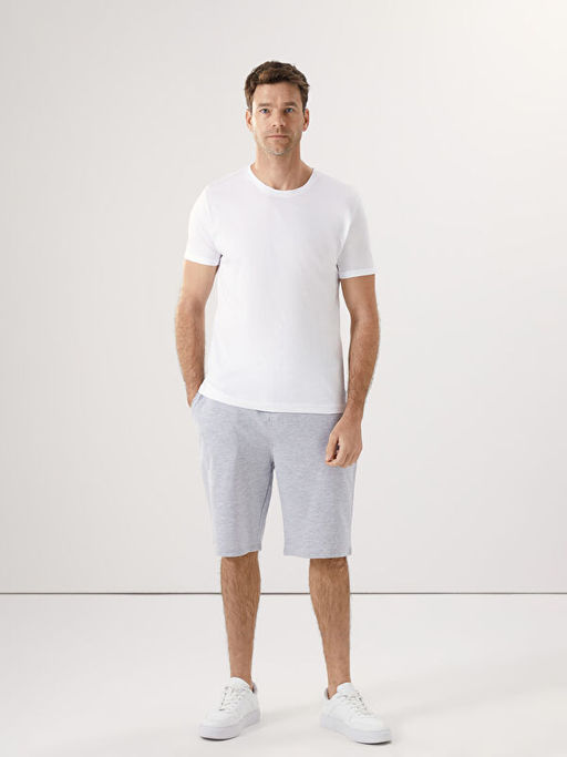 Bisiklet Yaka Penye Erkek Ti??rt