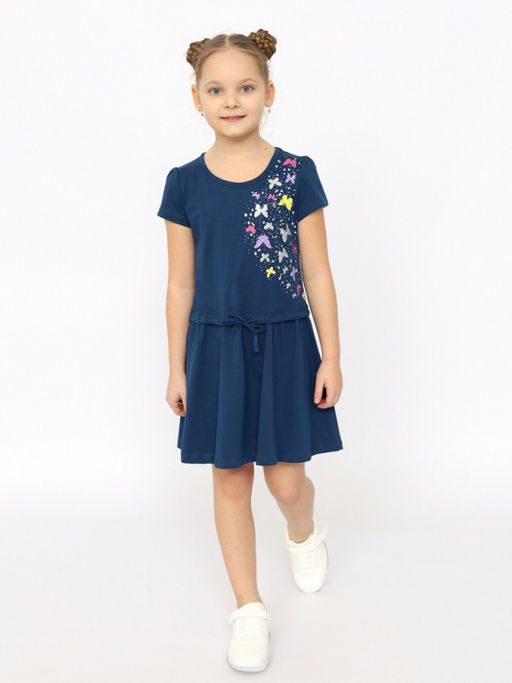 CRB wear/CSKG 63765-41-395 Платье для девочки,темно-синий/Ex.Cherubino фото 6