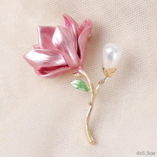 Брошь Магнолия / 5032-55 /уп 24/ - ГалеонТрейд фото 2