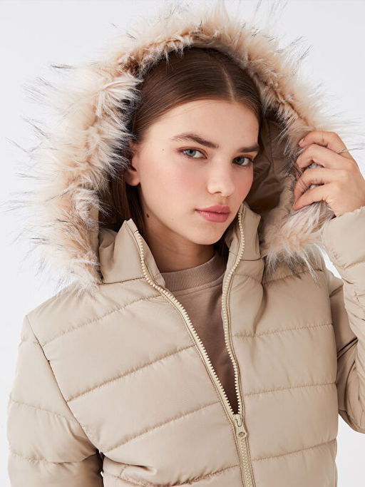 Kap??onlu D?z Uzun Kollu Kad?n ?i?me Mont - Waikiki фото 2