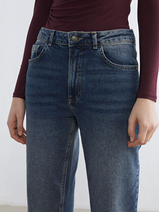 Straight Fit Kad?n Jean Pantolon