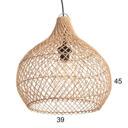 Светильник потолочный из ротанга «Йоги», 1×120 Вт, Е27, 40×40×40 см