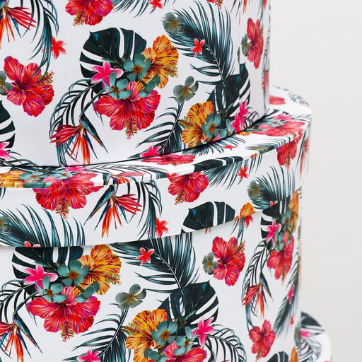 Набор овальных коробок 3 в 1 Разноцветные цветы, 27 x 21.6 x 15.3 - 21 x 15.2 x 12 - Simaland фото 4