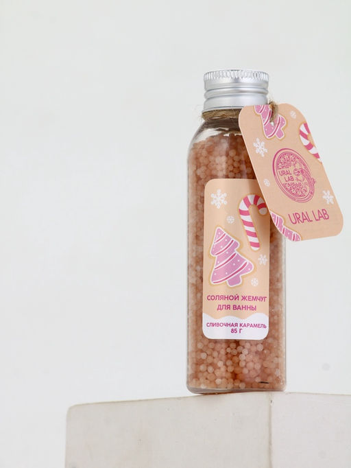Жемчуг для ванны во флаконе, 85 г, аромат сливочная карамель, URAL LAB  фото 5