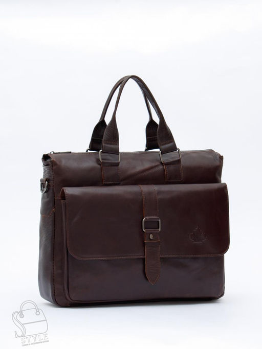 Портфель мужской кожаный 0066Z coffee Zinimsk