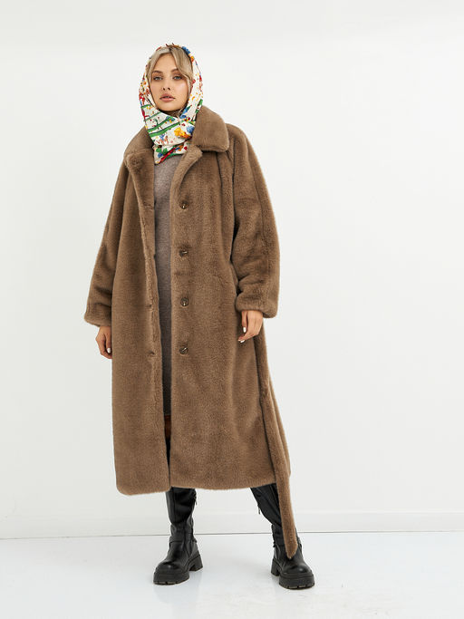 Шуба женская с поясом - Glenfield фото 4