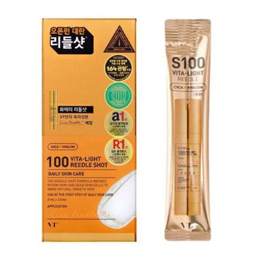 VT Cosmetics Vita-Light Reedle Shot 100 Stick Pouch, 2ml*10ea - Бустер-сыворотка с микроиглами и витамином C