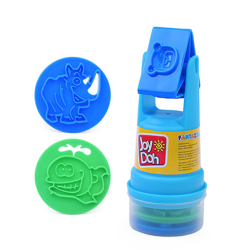 Масса для лепки набор Roller - Роллер, трехсторонний ролик, 2 штампа, 2 пакетика с тестом, (2 х 20г.), цвета в ассортименте