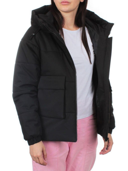 288 BLACK Куртка зимняя облегченная женская (верблюжья шерсть) - Fashion фото 7