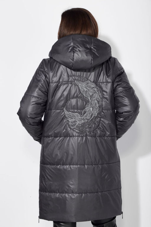 Пальто ТАиЕР 1125-Р графит  фото 5