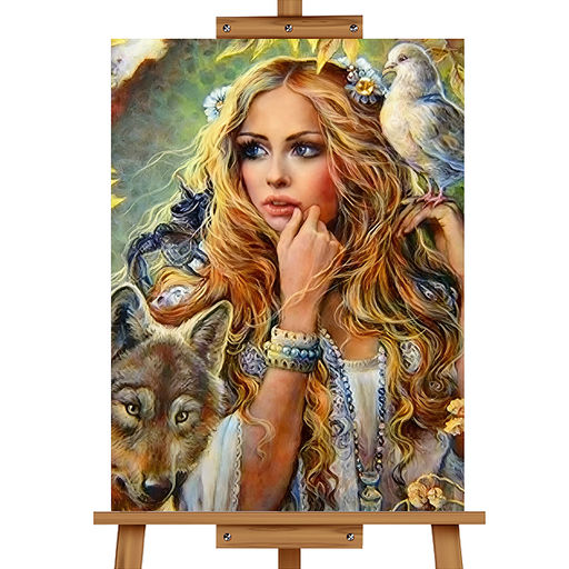 Набор для рисования "Картина по номерам 50х40 см. Королева леса"