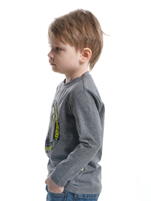 Лонгслив для мальчика с принтом UD 7752 граф.меланж - Mini maxi фото 2