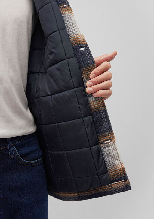 Kareli Gomlek Ceket - Mavi фото 6